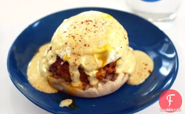 Crab Cake Eggs Benedict With Old Bay Hollandaise