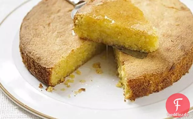Lemon Polenta Cake With Limoncello Syrup