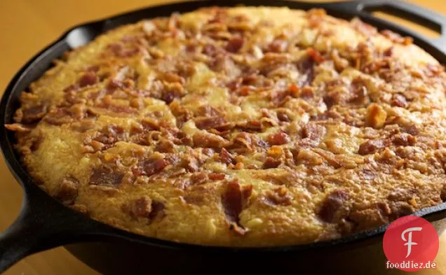 Skillet Corn Bread With Fresh Cut Corn And Bacon