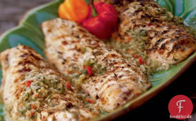 Französisch westindischer gegrillter Snapper mit Kapernsauce