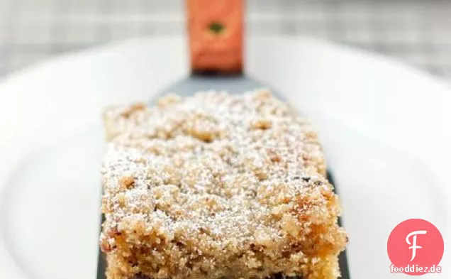 Raspberry Cocoa Nib Coffee Cake with Hazelnut Streusel