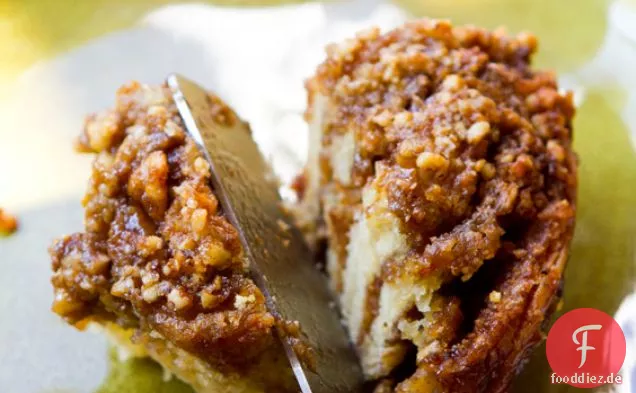 Kaffee Kuchen Zimtschnecken, Orange Zuckerguss