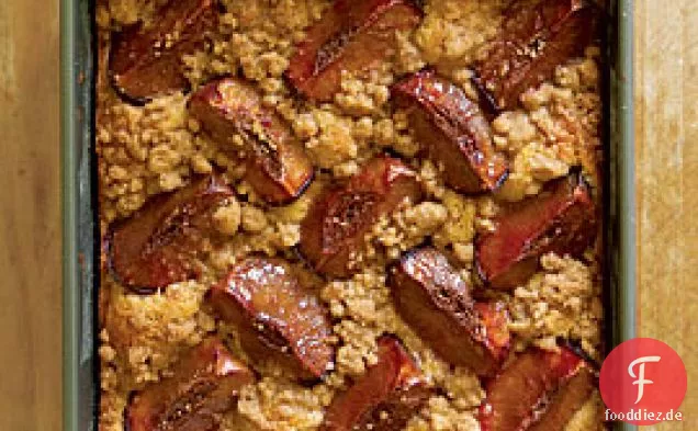 Pflaume-Kaffee-Kuchen Mit Brown Sugar & Kardamom Streusel