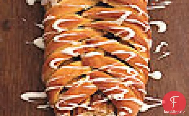 Glasierter Apfelgitter-Kaffee-Kuchen