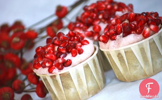 Pomegranate Green Tea Cupcakes