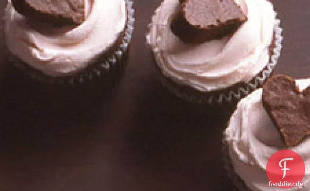 Brownie Heart Cupcakes