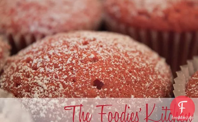 Rosa Samt Cupcakes