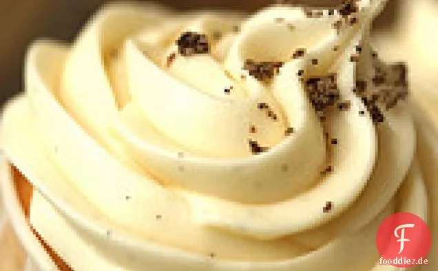 3 Vanille Cupcakes Mit Vanille-Meersalz