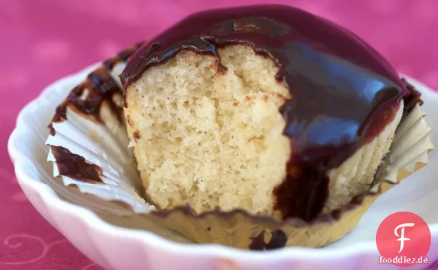 Vanilleschoten-Cupcakes mit Schokoladenganache