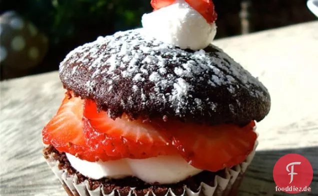 Schokolade Erdbeere Shortcake Cupcakes