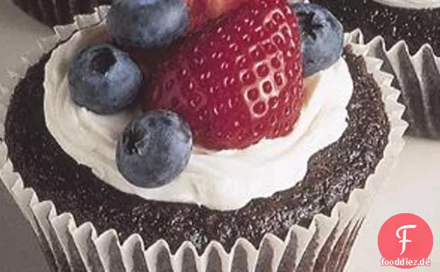 Red, White & Blue Chocolate Cupcakes