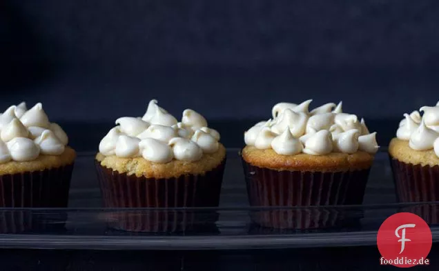 Peach Cupcakes With Brown Sugar Frosting