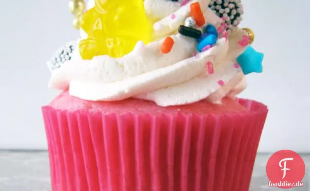 Electric Pink Vanilla Cupcakes
