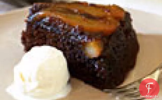 Upside-Down Pear Gingerbread Cake