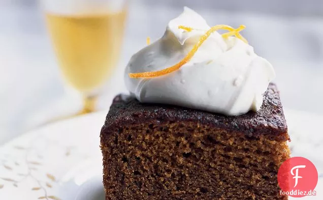 Molasses-Gingerbread Cake with Mascarpone Cream