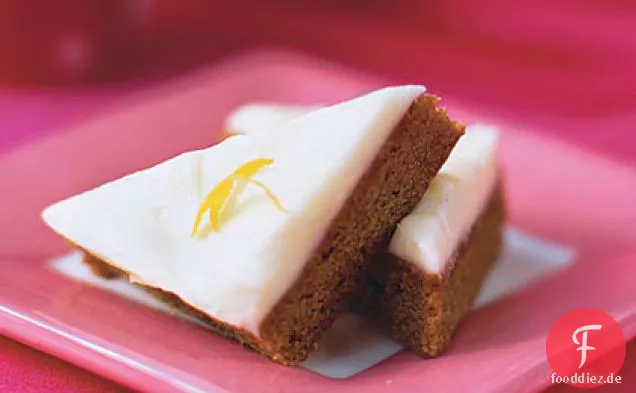 Gingerbread Squares with Lemon-Cream Cheese Frosting