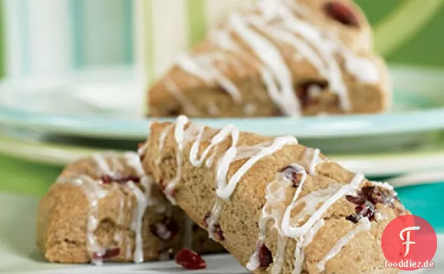 Gingerbread Scones with Lemon Glaze