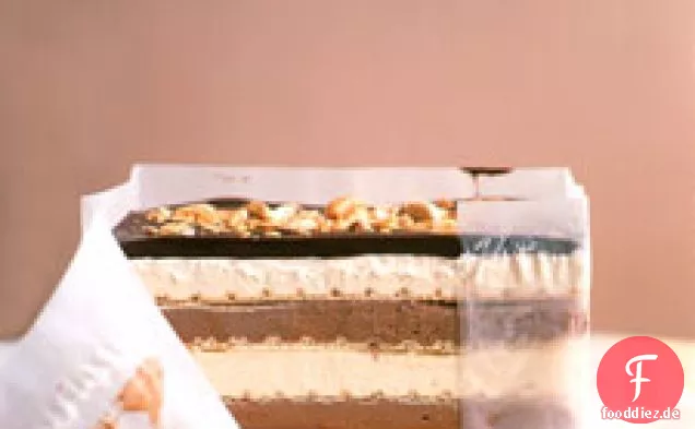 Black-and-white Peanut Bar Ice Cream Cake