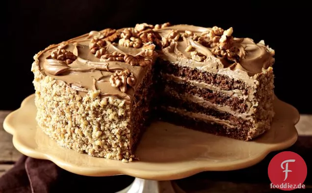 Rum-Mocha Walnut Layer Cake