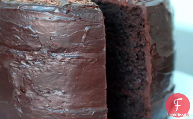 Double Chocolate Layer Cake With Raspberry Filling
