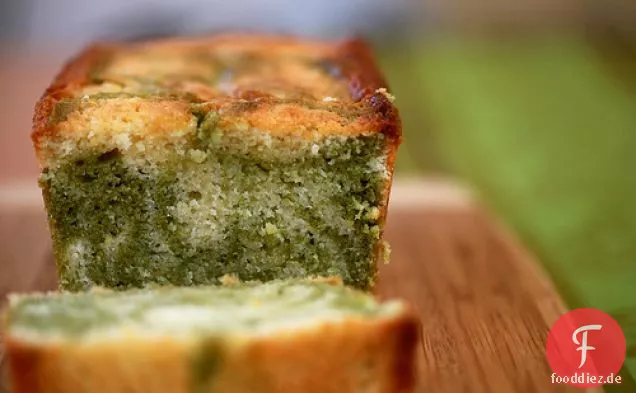 Zitrone und Matcha Marmor Pfund Kuchen