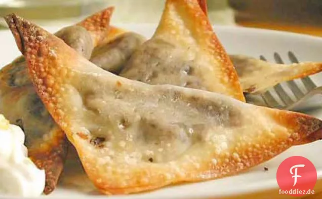 Pilzravioli mit Zitronen-Kapern-Mayonnaise