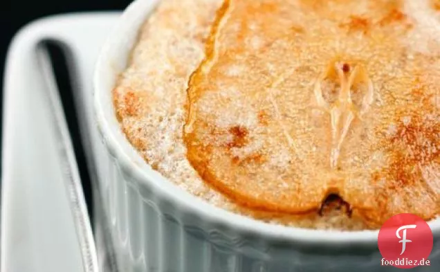 Taillevent Birne Souffles mit Birne Waffeln