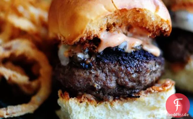Mushroom And Swiss Sliders With Spicy Fry Sauce