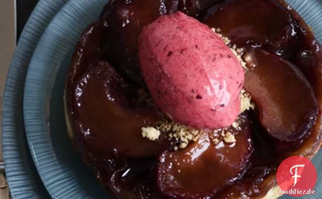 Plum Tart Tatin With Mulled Plum Sorbet