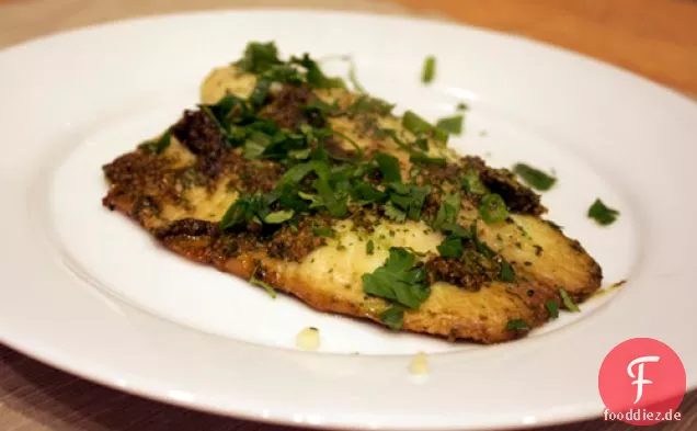 Abendessen heute Abend: Ingwer und Koriander gebacken Tilapia