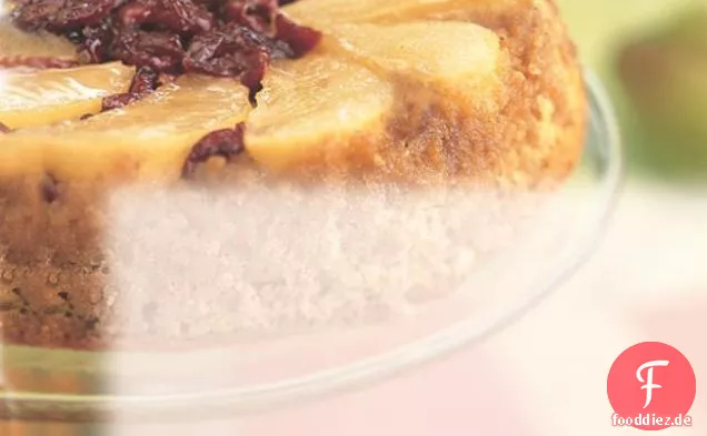 Birne Cranberry Upside Down Kuchen