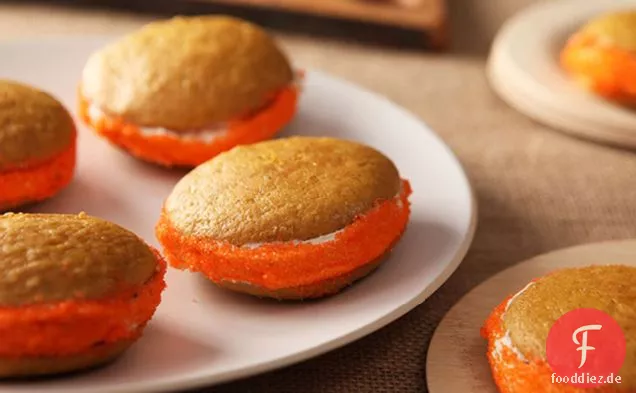 Kürbis-Gewürzt Whoopie Pies mit Ingwer-Creme