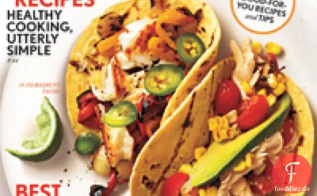 Sautierte Tilapia Tacos mit gegrillten Paprikaschoten und Zwiebeln