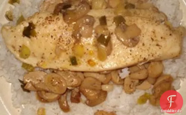 Pikante Tilapia Mit Pilzen