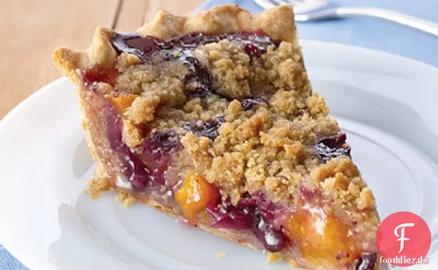 Pfirsich-Blaubeer-Streusel-Torte