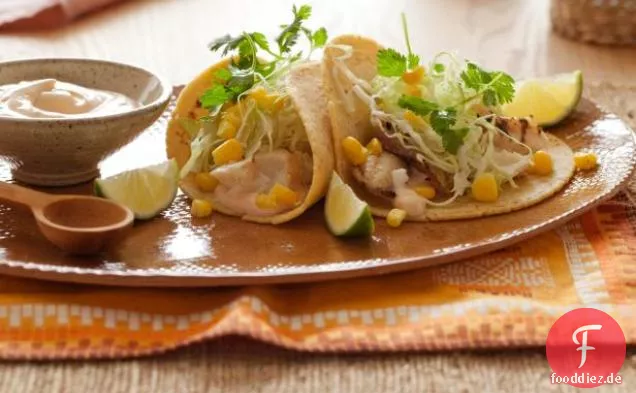 Fisch-Tacos mit Chipotle-Creme