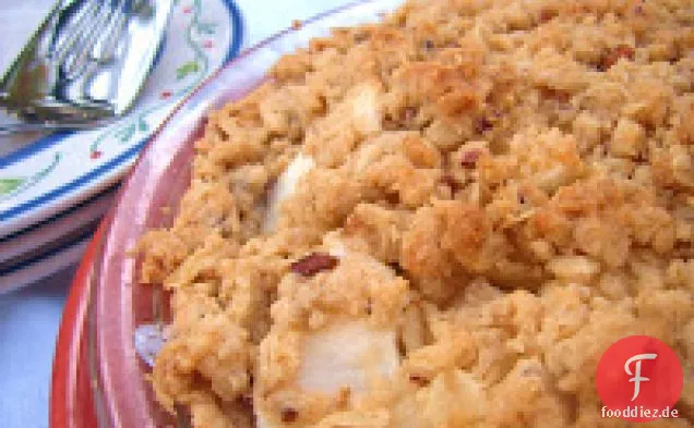 Crumb-topped Apfelkuchen