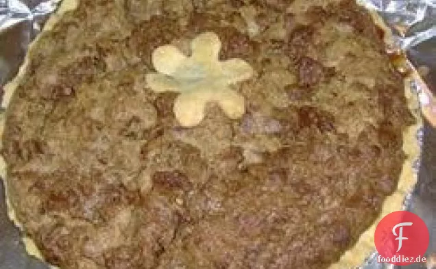 Apfel Crunch Pie mit Vanillesauce