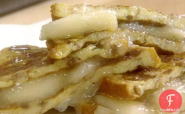 Französische Apfel-Rosinen-Sandwiches