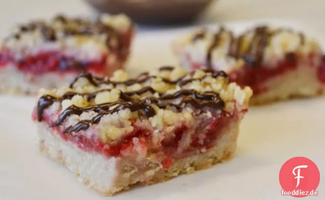 Schokolade beträufelt Kirsche Bars