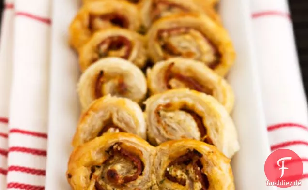 Peperoni & Parmesan Palmiers