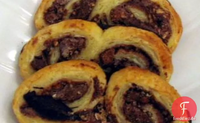 Schokolade Haselnuss Palmiers