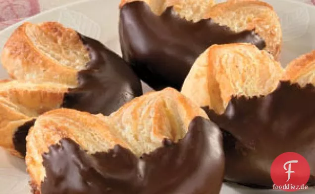 Schokolade getaucht Palmiers