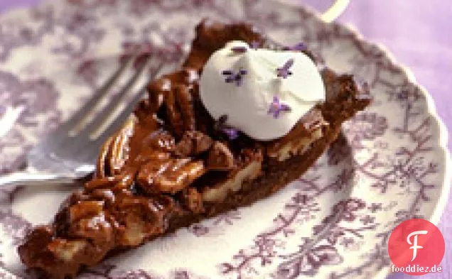 Schokoladen-Pekannuss-Torte mit Schokoladenkruste