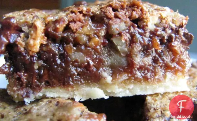 Schokoladen-Toffee-Pecan Pie Riegel