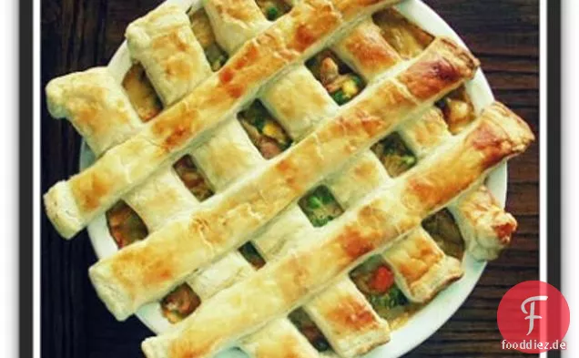 Einfache Mini Chicken Pot Pie mit Blätterteig