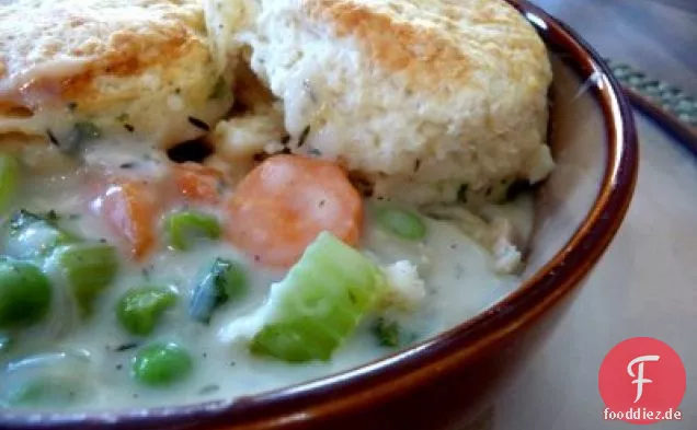 Chicken Pot Pie mit Buttermilch-Kekskruste