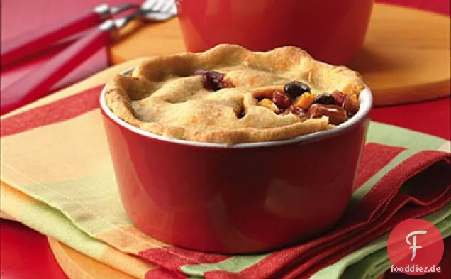 Individuelle Southwestern Beef Pot Pies