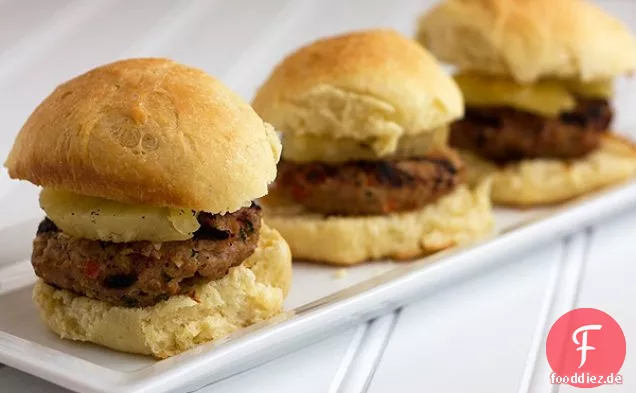 Gegrillte hawaiianische Putenschieber
