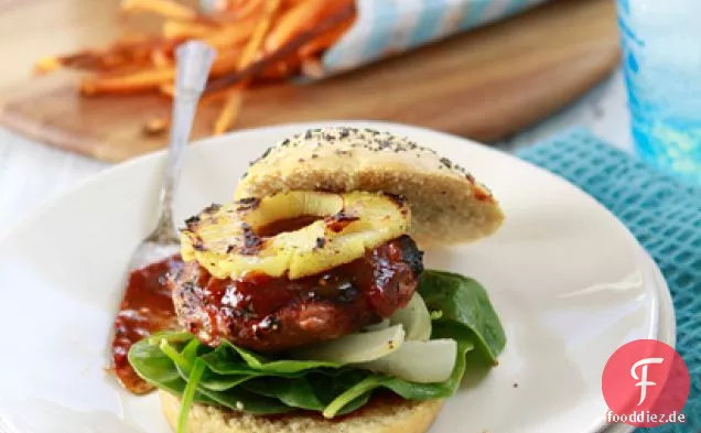 Teriyaki Truthahn Burger und hausgemachte BBQ Sauce